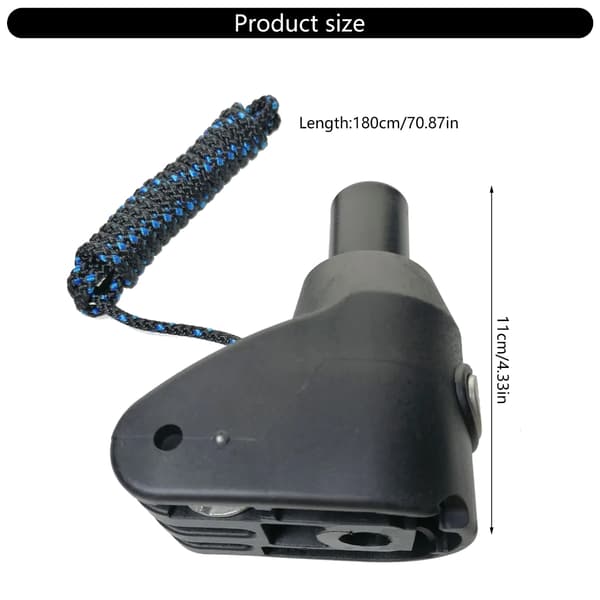 Windsurf Rod Base Mount Adapter med reb, Windsurfing Mast Extension Rod Base