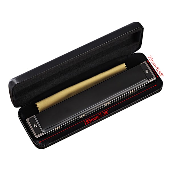 Munspel Harmonica för C-dur 24 hål Polyfoni Orgel Diatonisk Mun A