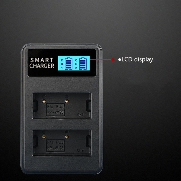 NPW126 LCD-laddare USB -kamera Batteriladdare Effektiv laddning för FinePix HS30,HS30EXR HS33EXR HS35EXR HS50EXR