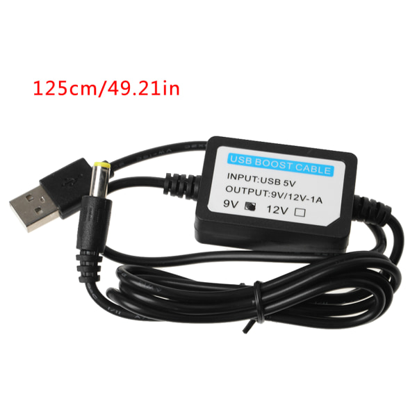 USB-kabel USB til for DC 5,5x2,1 mm Ladekabel Strømforsyningskabel 5V til for DC 9v Boost Lines USB-kabelplugg for WiFi