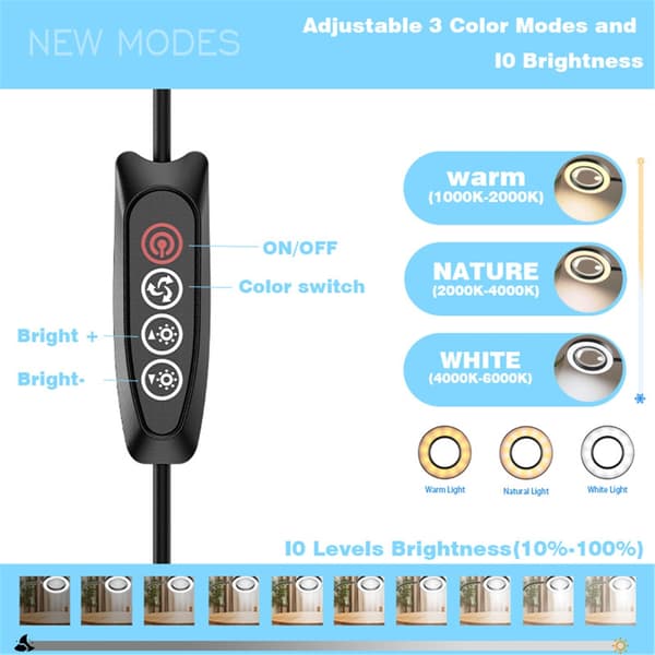 LED-lampe med base for bøker og etiketter