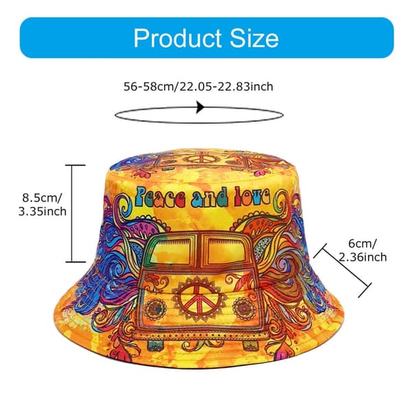 Bucket Hat Sol Unisex Foldbar Udendørs Festtilbehør