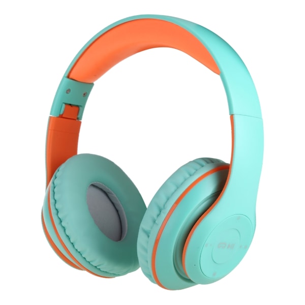 Trådlösa hörlurar över örat Bluetooth-kompatibla hörlurar hopfällbart headset Blue