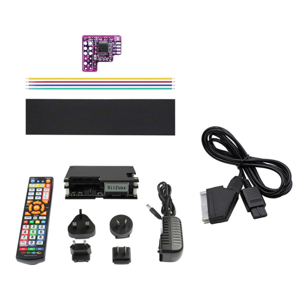 Spilltilbehør THS7374 Forsterker Mod Kit for N64 NTSC til RGB utgangsmodul RGB Mod Chip med OSSC Kit og Scart-kabel