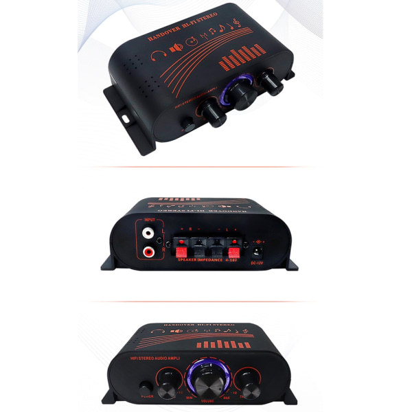 Power 20Wx2 Stereo Amp HiFi Ljud Förstärkare Car Home Högtalare 12V