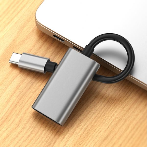 Type C til  Konverter Bærbar USB C til  4K Adapter Aluminium Adapter