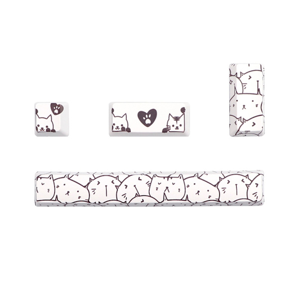 4 set, väriainepohjainen PBT-näppäinsuoja OEM-profiili 6,25U 6,25X välilyönti Esc Enter näppäinhapat DIY Cherry MX Gaming Keyboardille