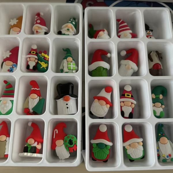 Overraskelse Resin Alvefigur Adventkalender Julepynt Samleobjekt Gave