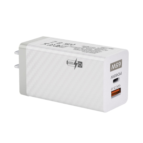 65W GaN Oplader til QC 3.0 PD 65W Hurtigopladning Hurtigopladning til mobiltelefon Type C PD USB Mobiltelefonoplader US/EU P