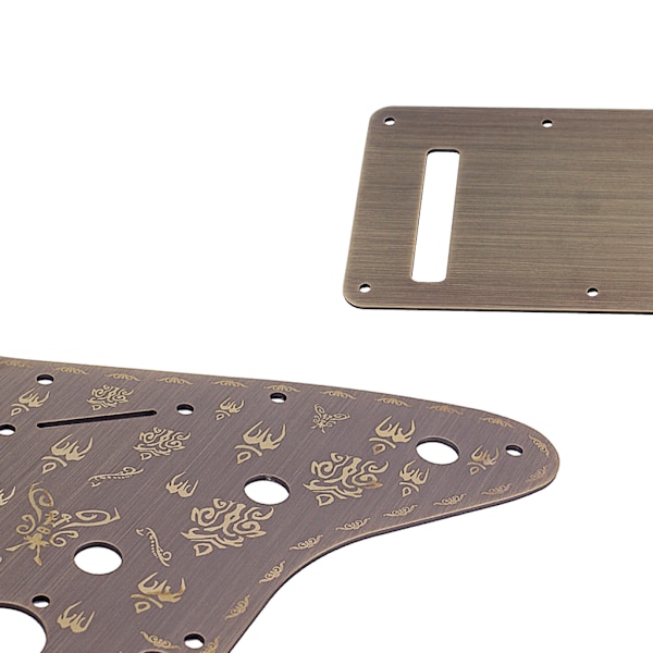 Gitarr plektrumskydd i aluminiumlegering med bakstycke