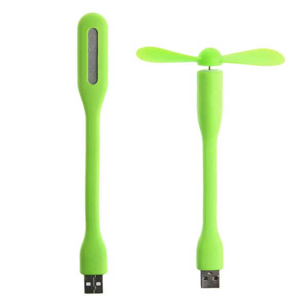 USB blæser Fleksibel bærbar mini blæser USB 5V blæser med USB LED lys Lamper til Power Bank Notebook Computer Sommer Gadget
