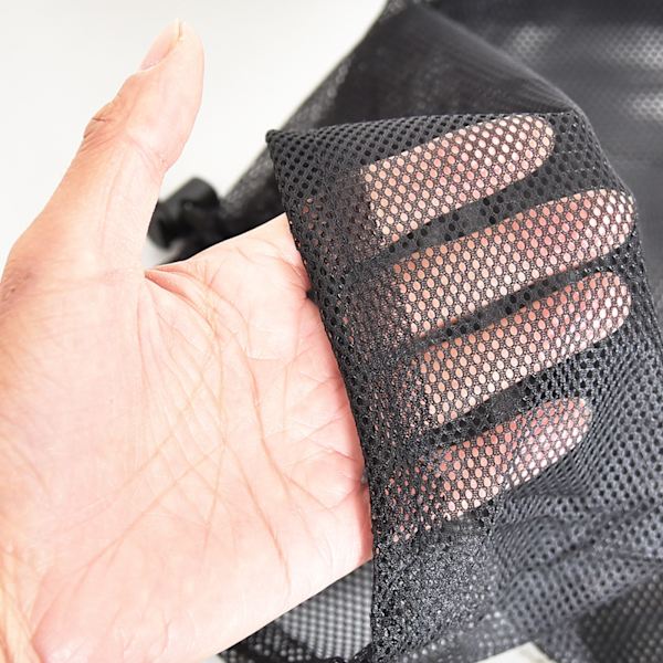 Sort Mesh Indkøbsnet, Miljøvenlig Foldbart Mesh Net, 5 stk.