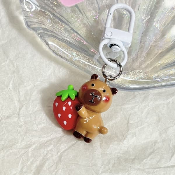 Capybara Nyckelring Berlock Väskberlock för Plånböcker Handväskor Väskaccessoarer Present