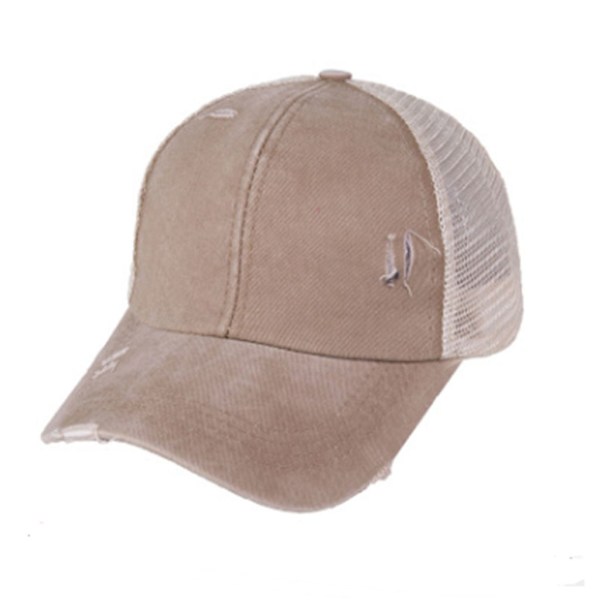 Lyse Latte-hatter for menn og kvinner, justerbar baseballcaps med netting for kjøring Yellow