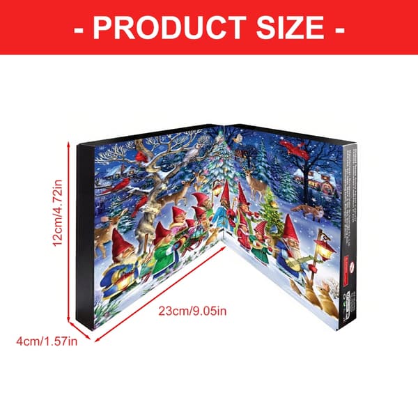Overraskelse Resin Alvefigur Adventkalender Julepynt Samleobjekt Gave