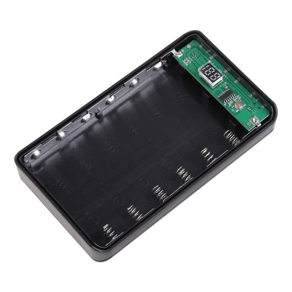 6x18650 Batteri Power Bank för Case Förvaringslåda Mobiltelefon Laddare Batterihållare Laddningslåda för Shell A6 LCD Displa Black