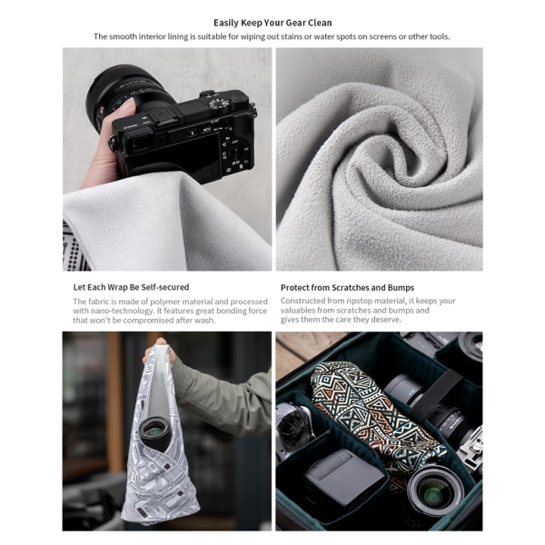 Fashionabla kameraskyddande tyg Kameraomslag Formpassat cover för DSLR-objektivfotograferingsutrustning null - A 45x45cm