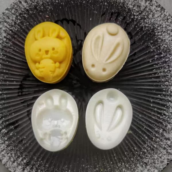 50g Dessertform i plastikmateriale, søde kaninformede stempler, månekageforme
