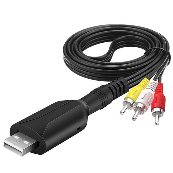 RCA-kaapeli USB2.0 - 3RCA Audio Video -kaapeli Uros-Uros-sovitinliitäntäjohto