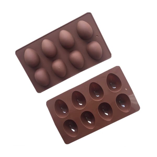 8 Påskeeggform Kake Såpeform Silikonform Sjokolade Dekor Baking Des