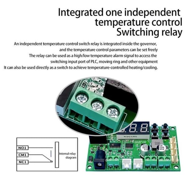 DC12V Vifte Temperaturkontrollmodul for 12V 24V Kjølesystemer