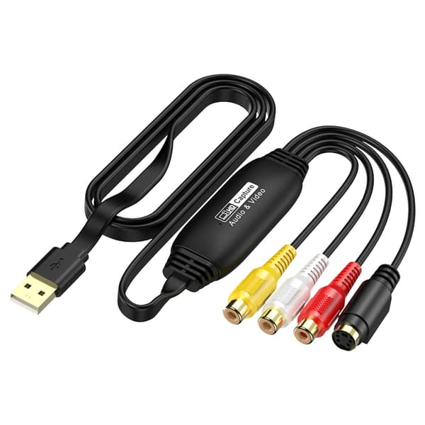 USB-opptaker Video Lydopptaksboks VHS VCR Lydopptakskortadapter
