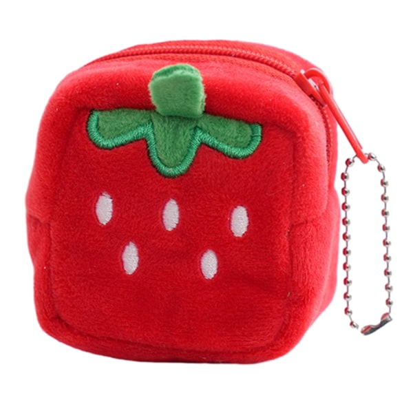 Headsetpåse Myntväska för Kid Wallet Bag Pendel Key Bag Myntplånbok Strawberry