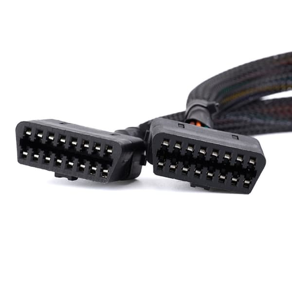 Universal OBDII Forlænger Y Flad Splitter Ledningsadapter OBD2 Splitterkabel