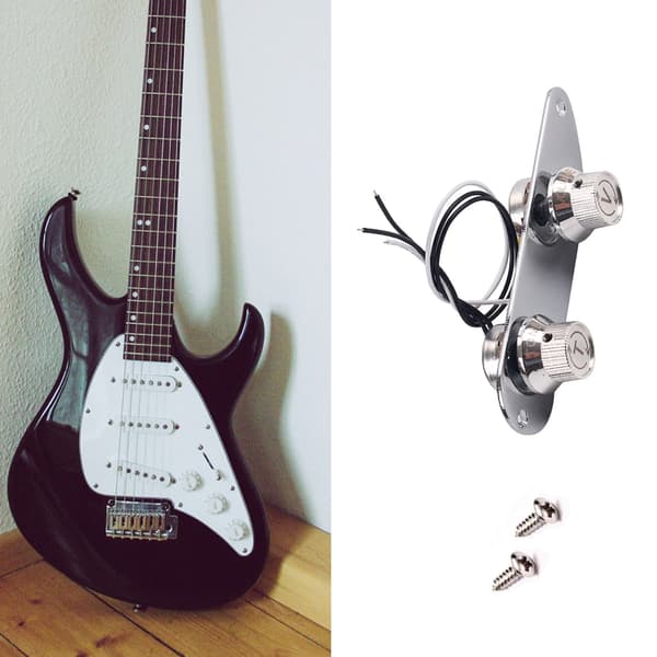 Elektrisk Gitarr Förkopplad Kontrollplatta med 2-vägsbrytare Enkel Installation