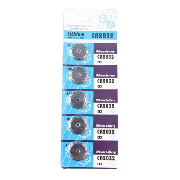 Paket med 5/10 CR2032 3V knappcell 3V Litiumbatteri Myntbatterier 220mah null - 5 pieces