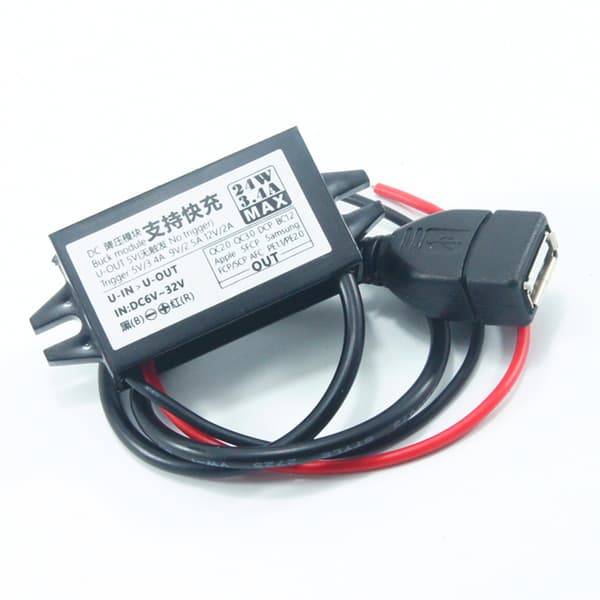 for DC6V~32V til 5V~12V Strømadapter til Bil USB Strømkonverter Modul