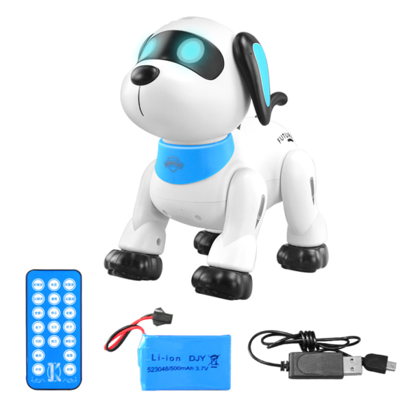 Fjärrkontroll Hund RC Robotstuntvalp Röstkontrollleksaker Elektronisk Dans för husdjur Programmerbar robot med ljud för barn Pojkar Flickor Presenter