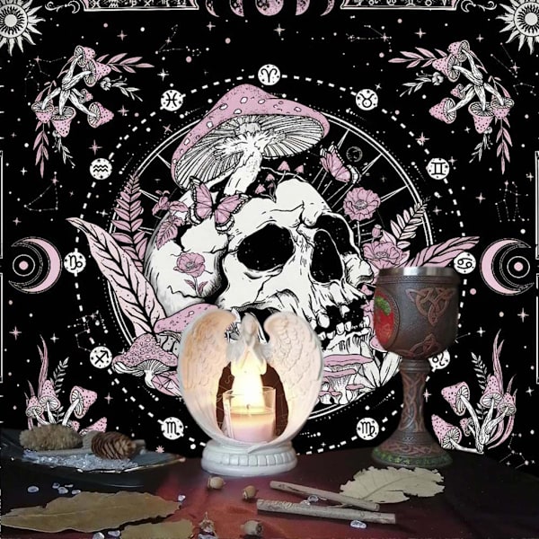 Dekorativ Tarot-duk Häxkonster Bordsduk för Tarotentusiaster B 60x60cm