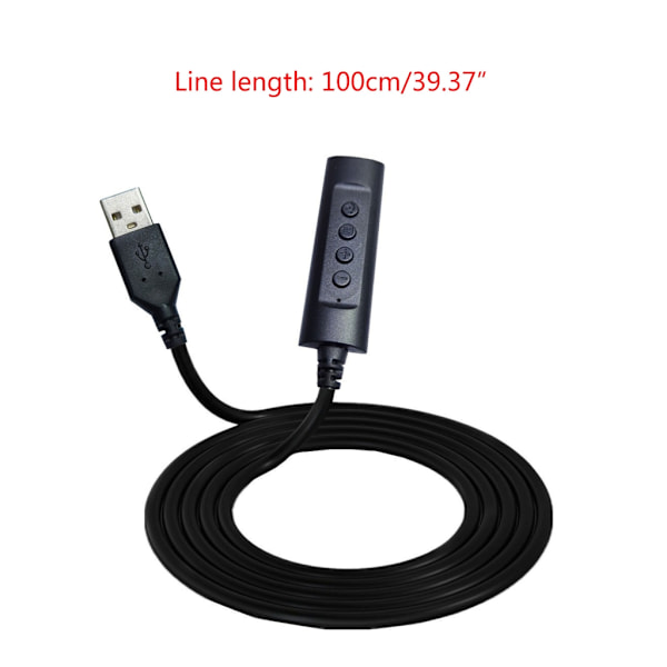 3,5 mm - USB Äänikortti Äänenvoimakkuuden Säätö Mikrofonit On Off-Painike, Ei Tarvetta Ajurille