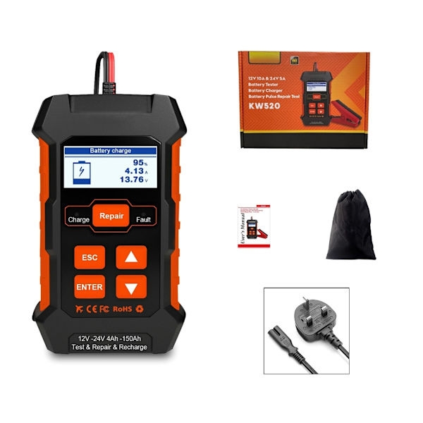 Batterimonitorer Batteritester 12V 24V Bilopladning og startsystem Monitorer Digitale batterianalysatorer