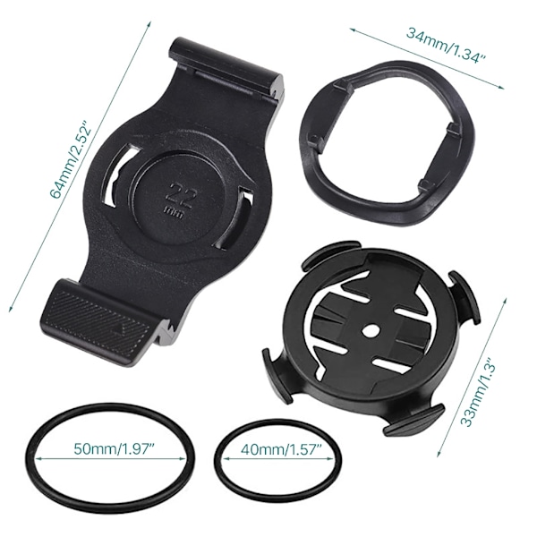 Cykel Frempind Stopursbeslag Cykler Stopure Styrholder Beslagsbase 20mm bracket set