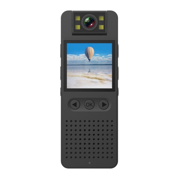 CS06 Mini Wearable Camera 1080P Sportvideokameror 1,4-tums LCD-skärm med infraröd LED-ljus Trådlös inspelare