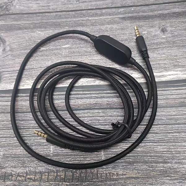 3,5 mm lydkabel nylonflettet ledning 150 cm med mute-lydstyrkekontrolfunktion