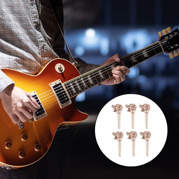 6 st Akustisk Gitarr Stallpinnar Strängpinnar Ersättning Gitarr Sträng Dubbar