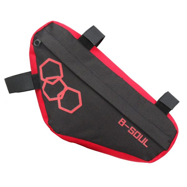 Sykkelramme Front Top Tube Bag Triangle Pouch Sykkelseteveske Red