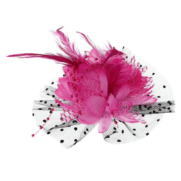 Fascinators Hat Cocktail Tea Party Kasket med Mesh Veil Feather til piger