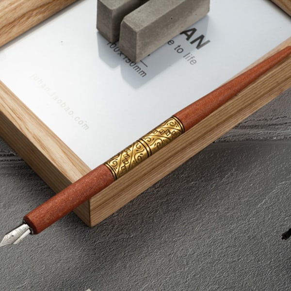 Retro reservoarpenna set med 5 pennspetsar bläck kalligrafi dopp penna nybörjare kalligrafi set för konstnär konstteckning null - C
