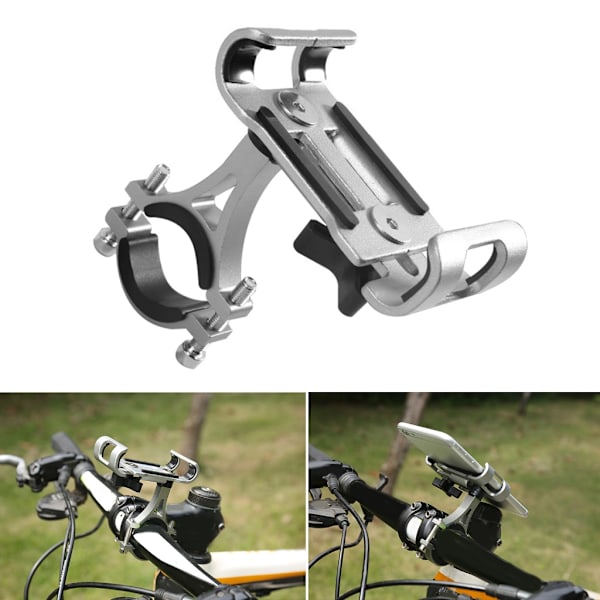 Telefonhållare för cykel i aluminiumlegering, motorcykelstyre, telefonfäste med klämma Blue