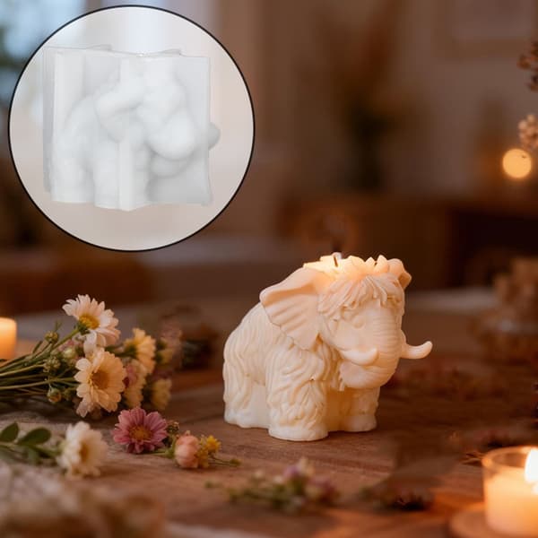 Gave Thai Mor Elefant Silikon Stearinlysform DIY