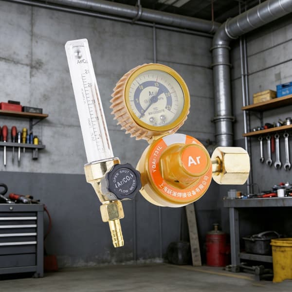 Argon trykregulator med sikkerhedsventiler