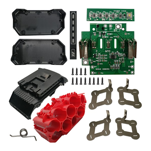 Slitstarkt 21700 BAT618 10 Core Batteri för Case PCB CircuitBoard för 18V Batterilåda Hårdplast för Shell Box
