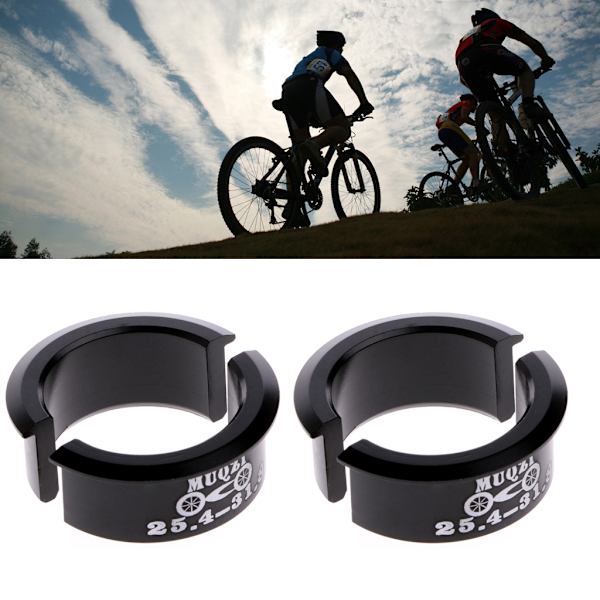 4 stk. cykelstyr shim 25,4 mm til 31,8 mm frempind til fast gear MTB racercykel