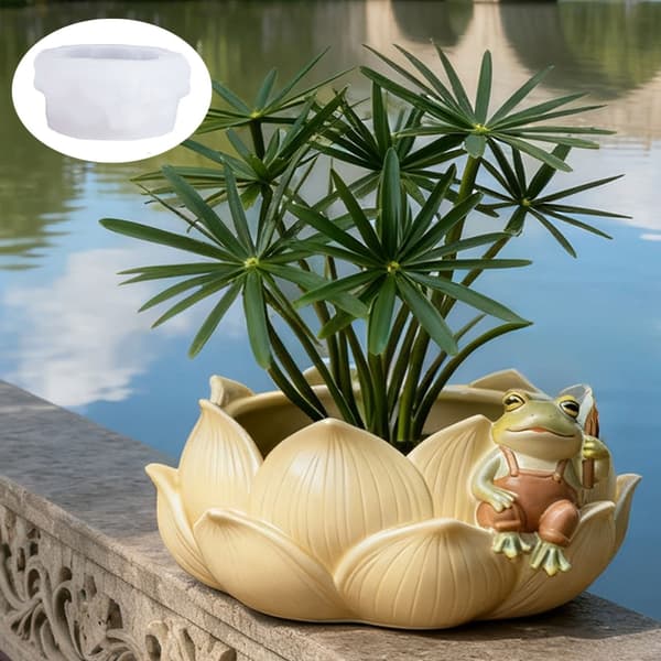 Blomsterformet silikoneform til kreative blomsterpotter og harpikshåndværk