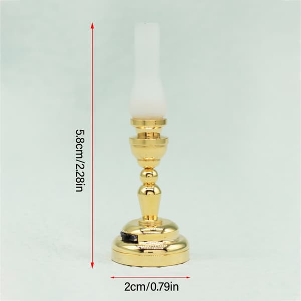 Miniature Bordlampe Model Dukkehus Tilbehør Rollespil Møbler
