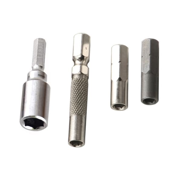 4 stk. adapter til elektrisk skruetrækker 1/4\" til 4 mm bit magnetisk adaptersæt